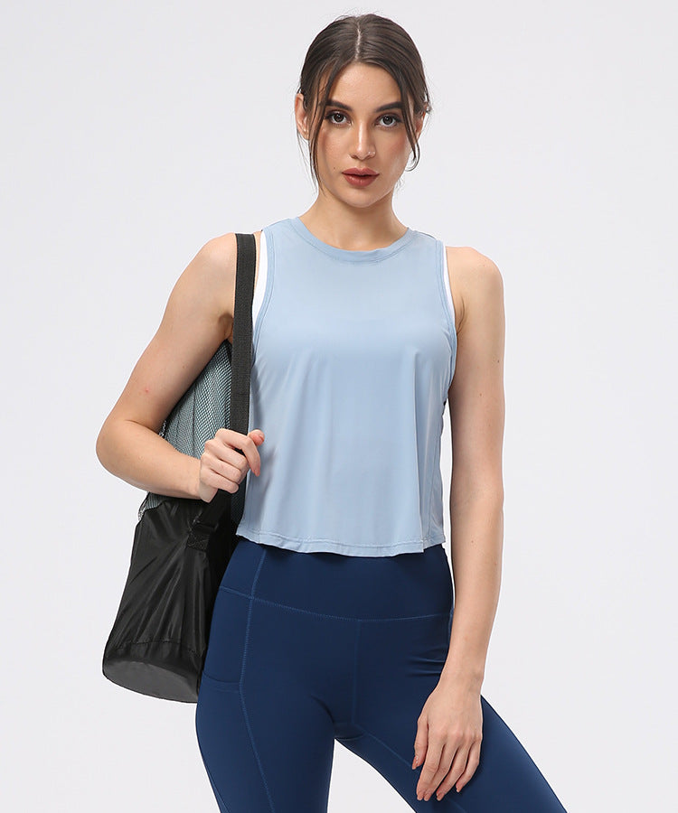 Yoga Short Sleeve Women Pleated Crumpled Half Waist Sports Blouse Casual All-Matching Yoga Jacket
