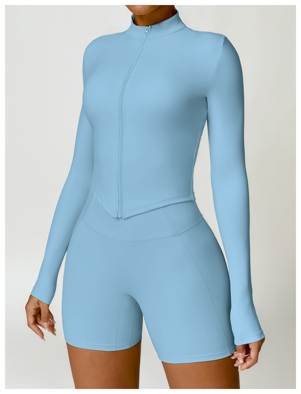 Sollinarry Winter Quick Drying Nude Feel Fitness Coat Women Zipper Running Sports Tight Long Sleeve Yoga Wear Coat