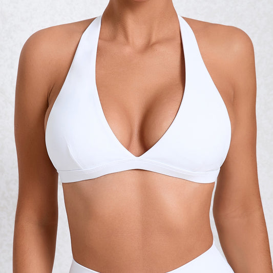 Halter Nude Feel Yoga Clothes Women Tight Quick Drying Sports Yoga Bra Outdoor Running Backless Workout Underwear