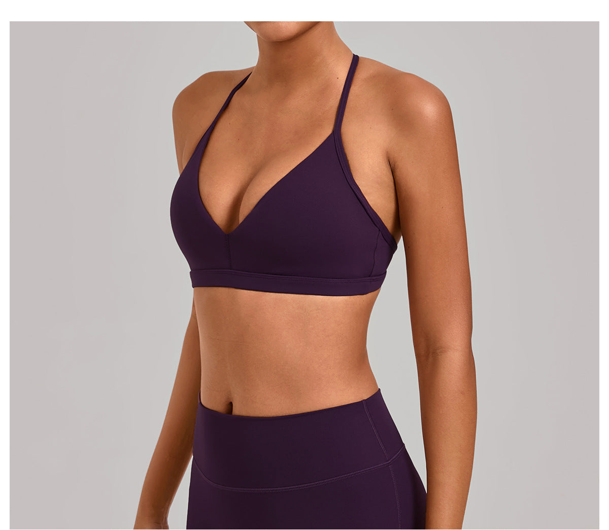 Autumn Sand Adjustable Yoga Bra Hollow Out Cutout out Beauty Back All Match Underwear Fitness Running Sports Bra