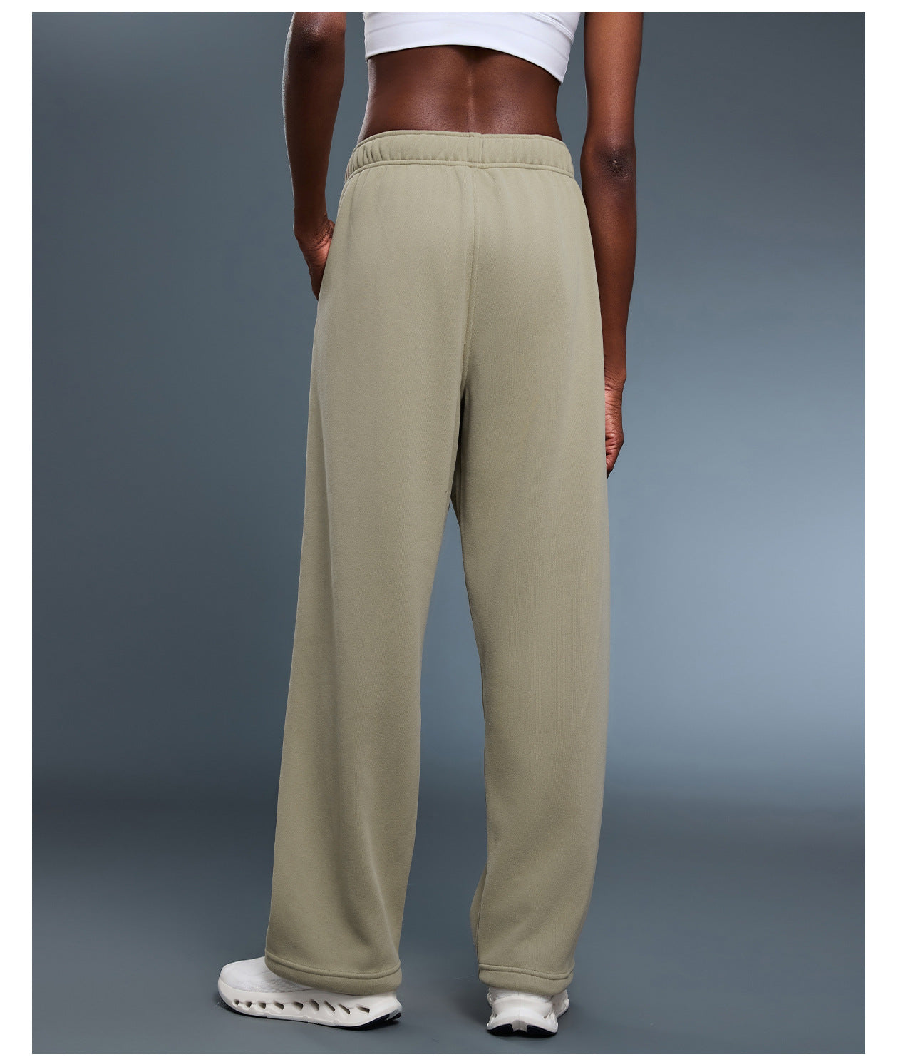 Casual Pants Autumn Winter Loose Straight Sports Trousers Women Warm Drawstring Ankle Tied Sweatpants