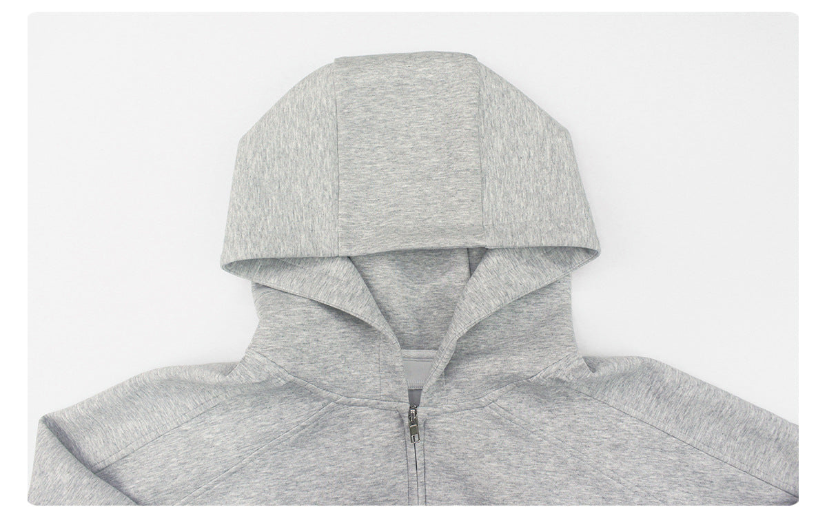 Hooded Sports Casual Sweater Autumn Winter Outdoor Running Fitness Top Long Sleeve Short Yoga Jacket