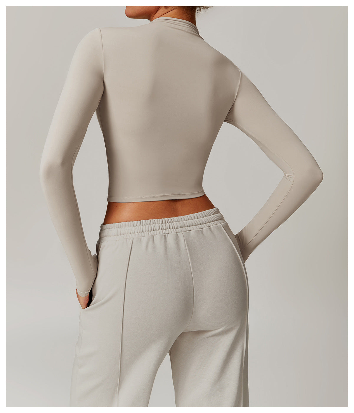 Quick Drying Fitness Sports Long Sleeved Top Turtleneck Tight Fitting Outerwear All Match Long Sleeve Yoga Wear