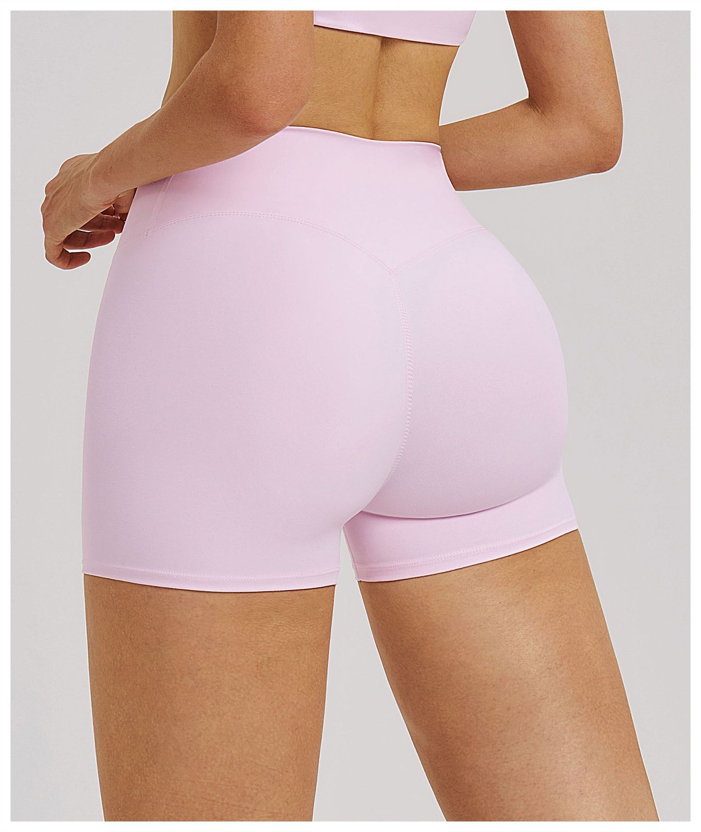 Cross Waist Yoga Shorts Tight Brushed Workout Shorts Outdoor Cycling Running Shorts