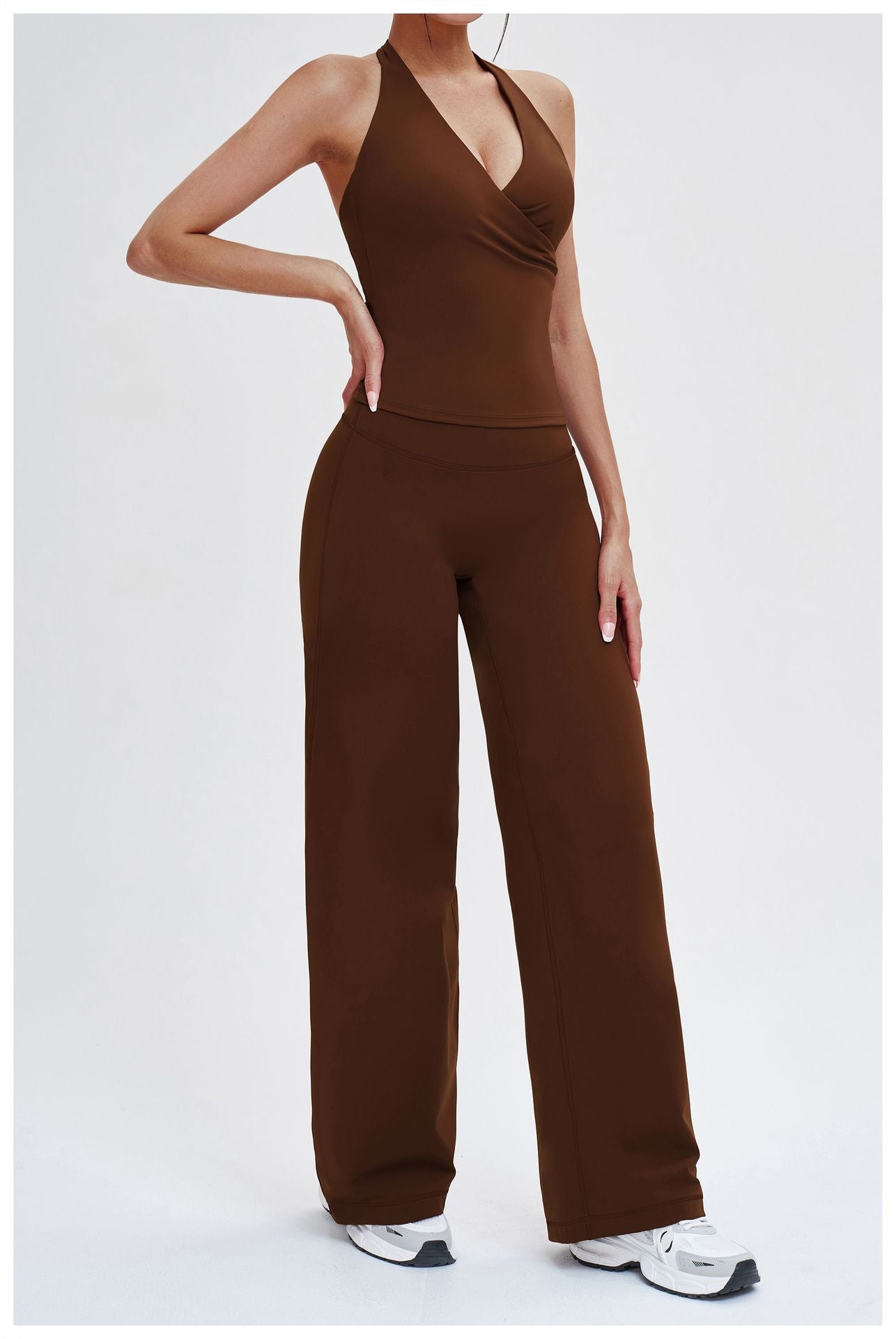 Women Slimming Trousers Loose Wide Leg Casual Trousers Outdoor Running Sports Wide Leg Pants