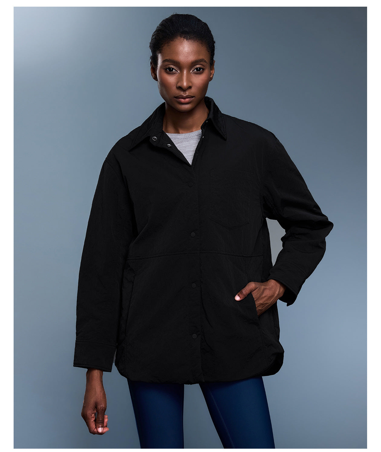 Collared Shirt Cotton Padded Coat Women Autumn Winter Simple Thickened Warm Jacket Casual Top Coat