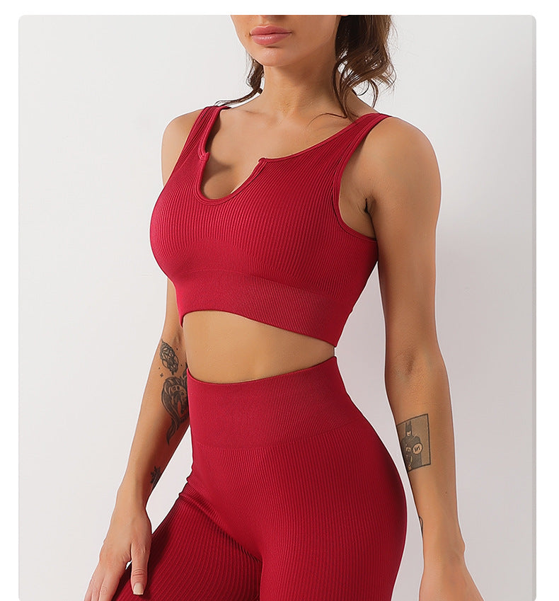 Summer Quick Drying Yoga Vest One Piece Shockproof Push up Sports Bra Women Lulu Workout Bra Beauty Back