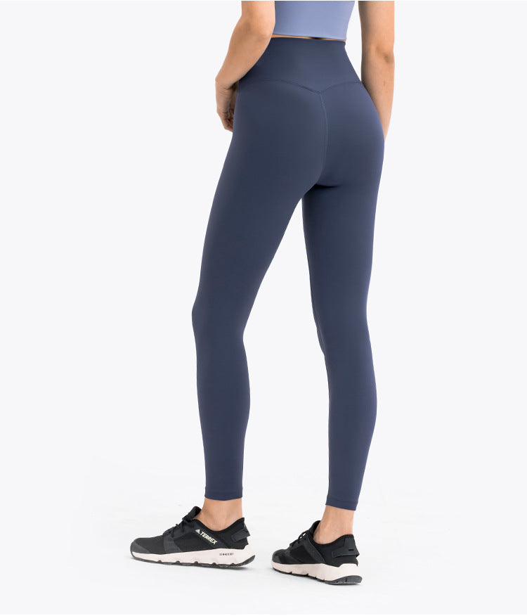 Spring Summer Nude Feel Fitness Pants Women No Embarrassment Line High Top Sports Hip Lifting Stretch Skinny Yoga Pants