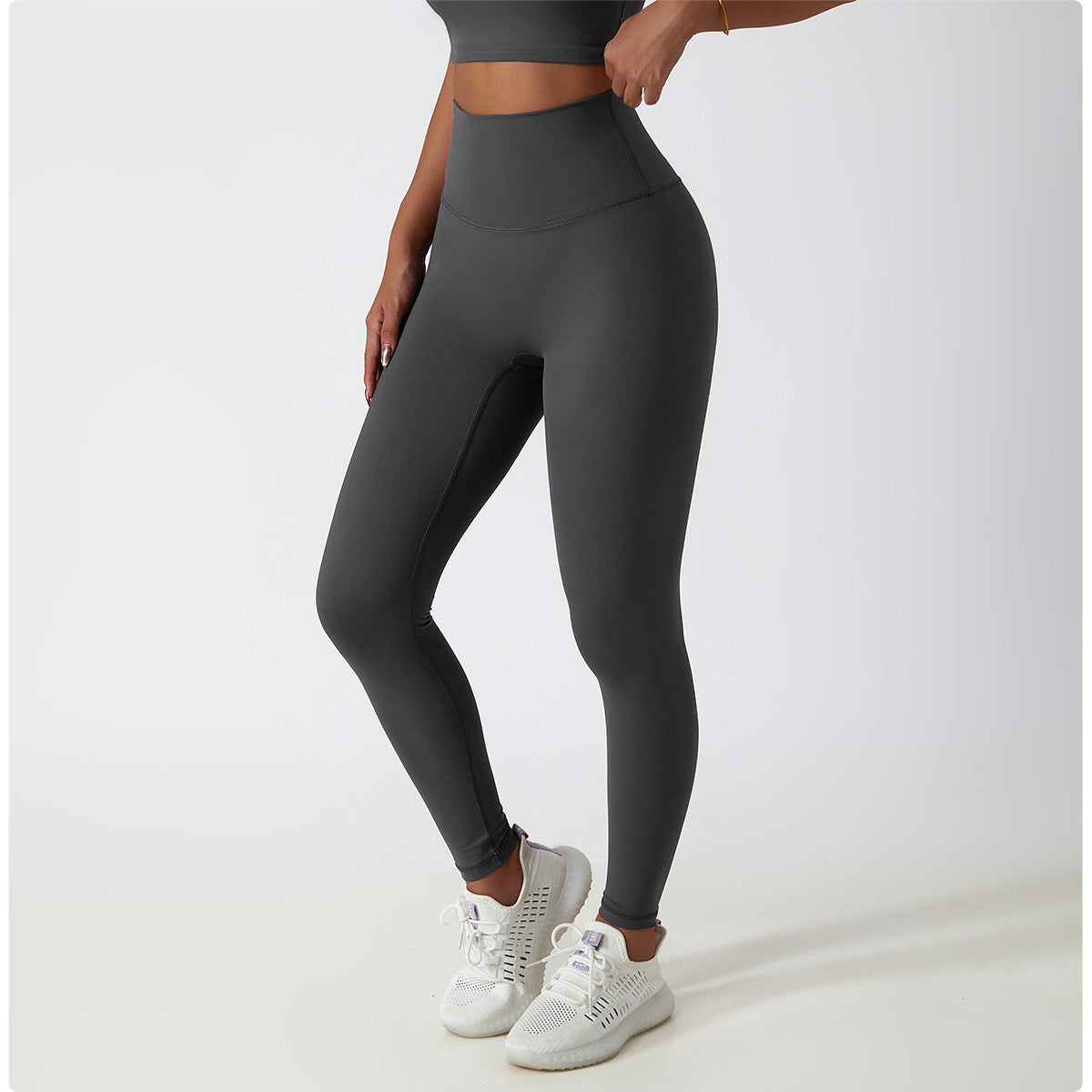High Waist Hip Lift Fitness Pants Women Tight Outdoor Cycling Exercise Running Pants Breathable Quick Drying Nude Feel Yoga Pants