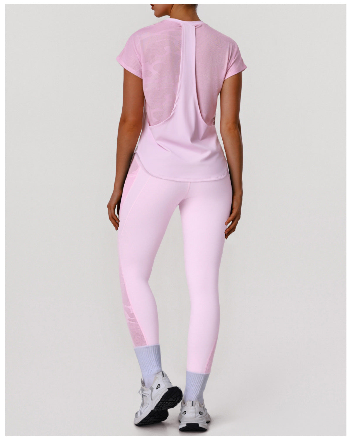 Nude Feel Slim Fit Slimming Yoga Suit Quick Drying Breathable Top Workout Clothes Sports Tights Two Piece Sets