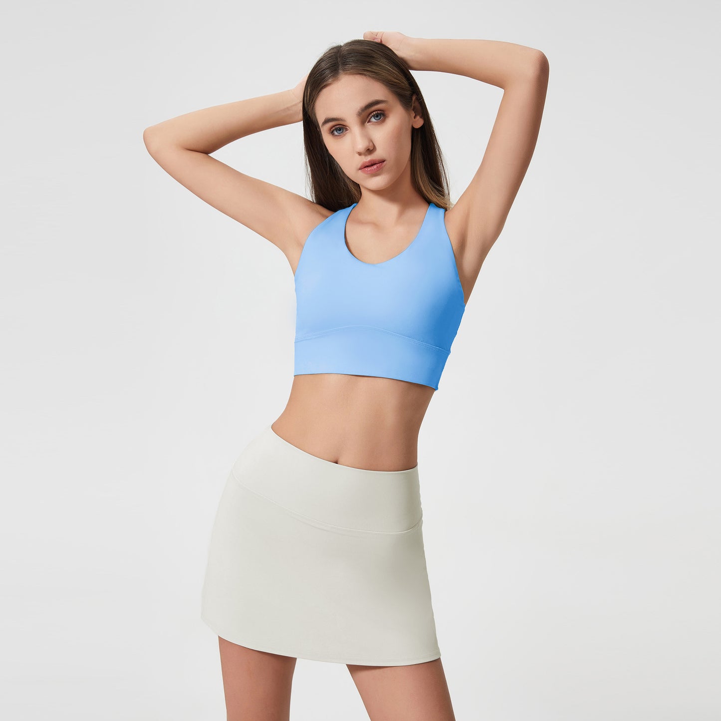 I Shaped Hollow Out Cutout out Beauty Back Yoga Bra High Strength Shockproof Nude Feel Skin Friendly Workout Exercise Underwear Women