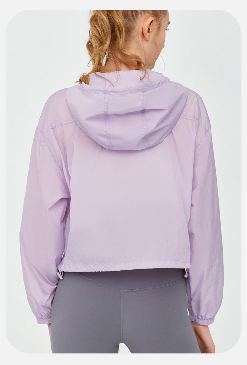 Lightweight Hooded Sun Protection Clothing Outdoor Sports Anti Ultraviolet Cool Sun Protection Long Sleeve