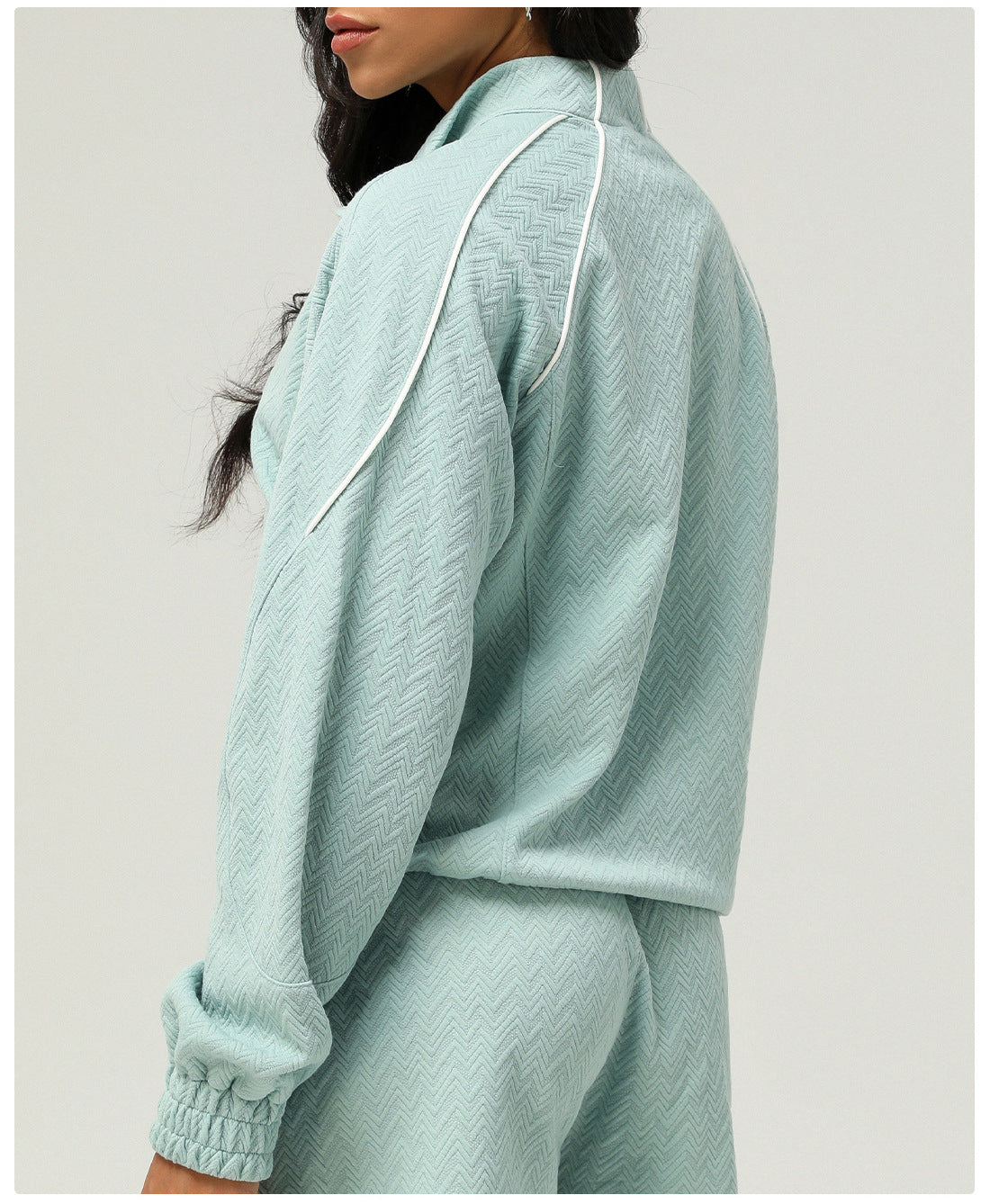 Autumn Winter Sports Casual Stand up Collar Jacket Women High Grade Cardigan Sweater Outdoor Workout Top Zipper Coat
