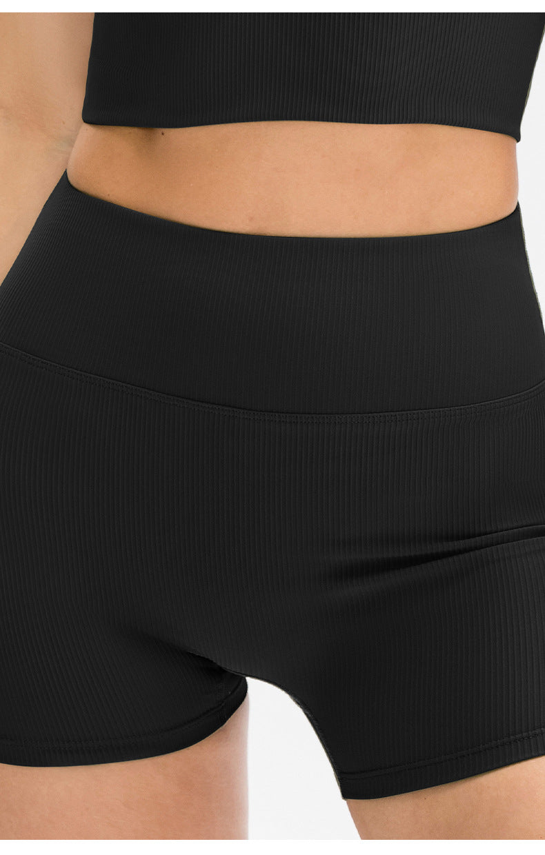 Summer Fitness Yoga Shorts Women No Embarrassment Line High Waist Tight Running Sports 3 Points Shorts