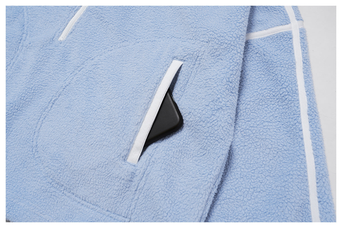 Fall Winter Coat Stand Collar Windproof Warm Polar Fleece Jacket Women Running Velvet Sport Coat
