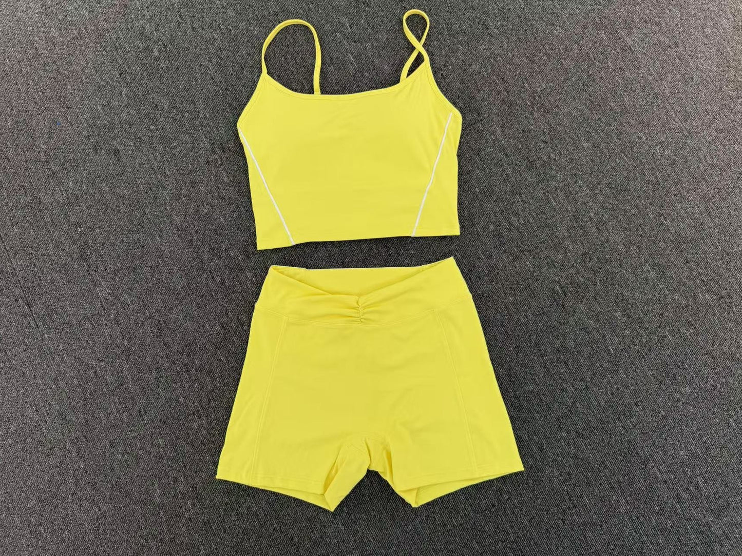 Nude Feel Tight Back Yoga Belly Contracting Hip Lifting Outdoor Running Sports Set