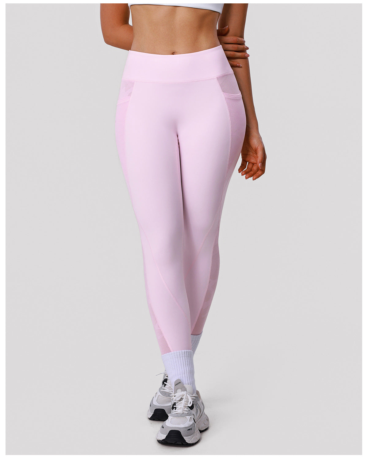 High Waist Shaping Stitching Yoga Pants Pocket Sports Tights Training Cycling Fitness Pants for Women
