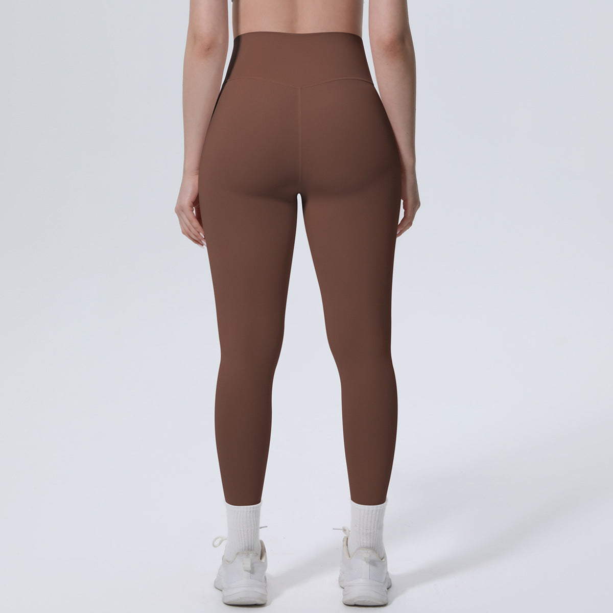 High Waist Nude Feel Tights Running Sports Hip Raise Fitness Pants Pilates Sexy Slim Solid Color Yoga Pants
