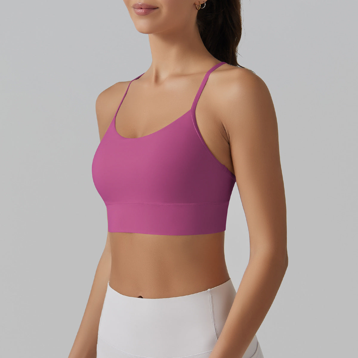 Nude Feel Yoga Clothes Vest Pilates Sports Underwear Women Summer Sexy Beauty Back Workout Yoga Bra