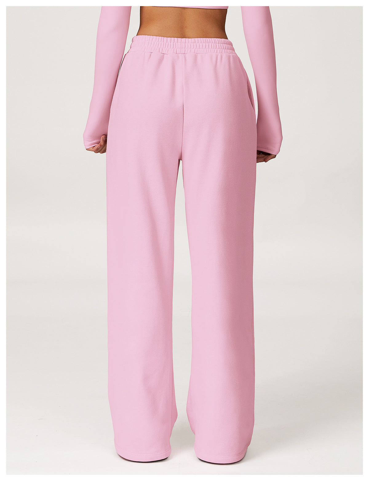 Autumn Winter High Waist Sweatpants Wide Leg Slimming Straight Loose Trousers Outdoor Casual Sports Running Sweatpants