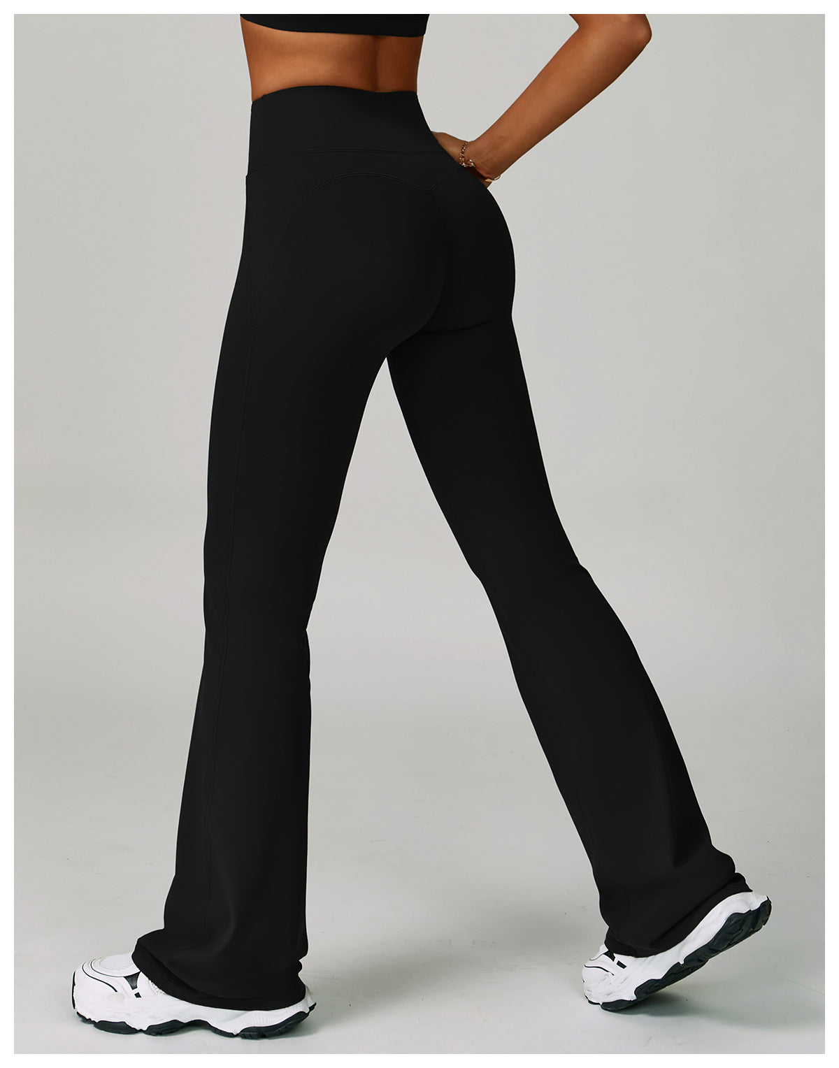 Sports Trousers High Waist Hip Lift Wide Leg Outerwear Bell Bottom Pants Running Sports Casual Flared Pants Bell-Bottom Pants