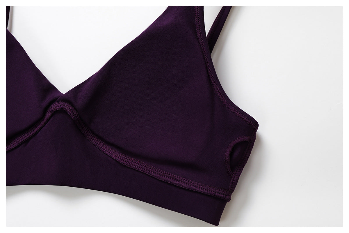 Sollinarry Sustainable Recycled Beauty Back Yoga Bra Outer Wear Running Exercise Underwear Tight Quick Drying Workout Top