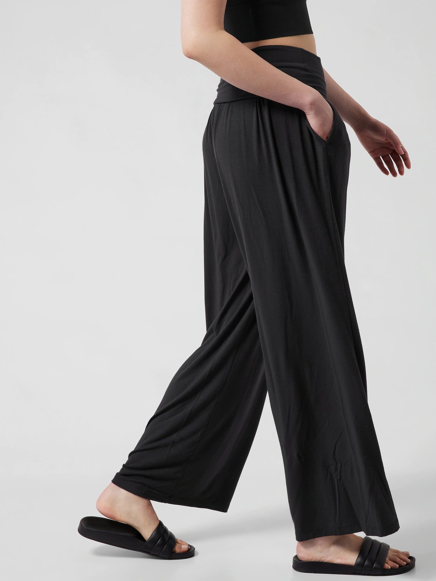 Sports Loose Straight Solid Color Yoga Multi Color Running Casual Slimming Sports Wide Leg Pants