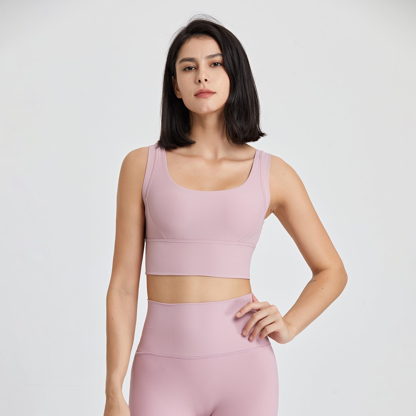 High Strength Beauty Back Fitness Vest Women Running Shockproof Sports Underwear High Elastic Push Up Nude Feel Yoga Bra