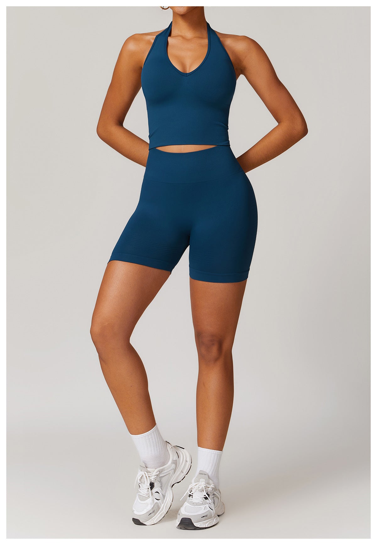 Sollinarry Seamless Tight High Waist Yoga Shorts Peach Hip Women Hip Lifting Fitness Shorts Outdoor Running Shorts