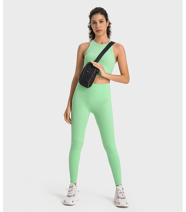 Nude Feel With Chest Pad Yoga Vest Women Shockproof Push Up Accessory Breast Push Up Sports Underwear Bra