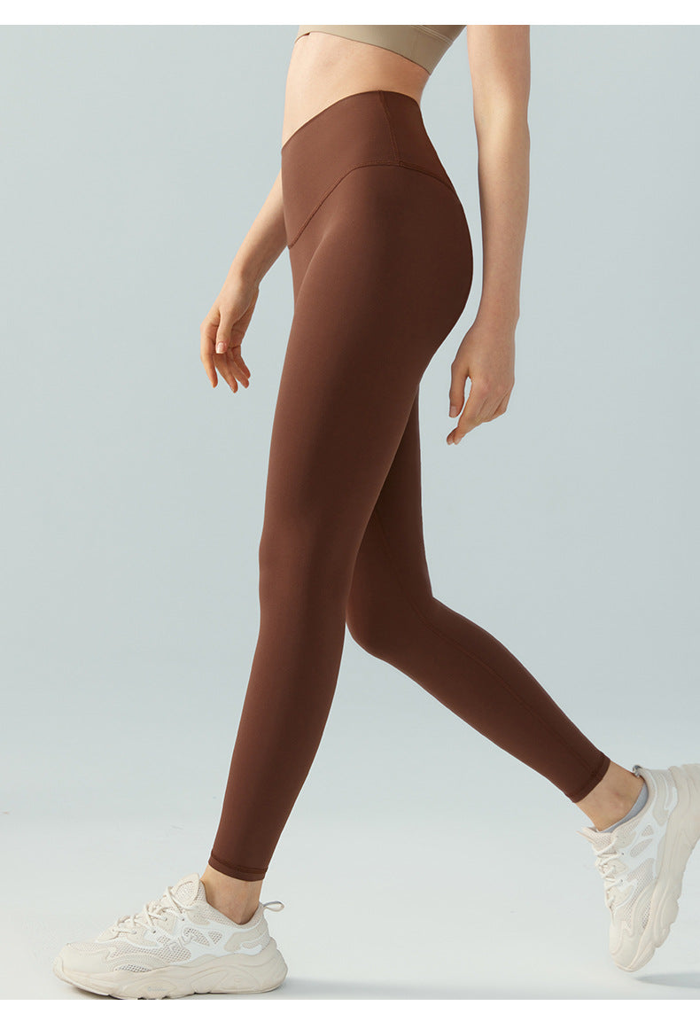 Peach Hip Yoga Pants Women High Waist Hip Lift Outerwear Workout Bottoms Gao Shi Line Running Training Sports Tights