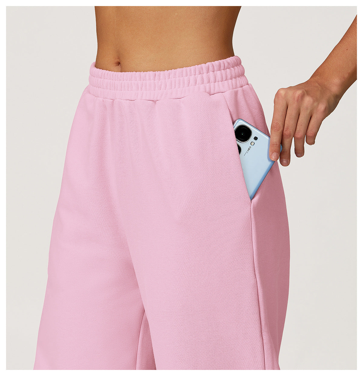 Autumn Winter High Waist Sweatpants Wide Leg Slimming Straight Loose Trousers Outdoor Casual Sports Running Sweatpants