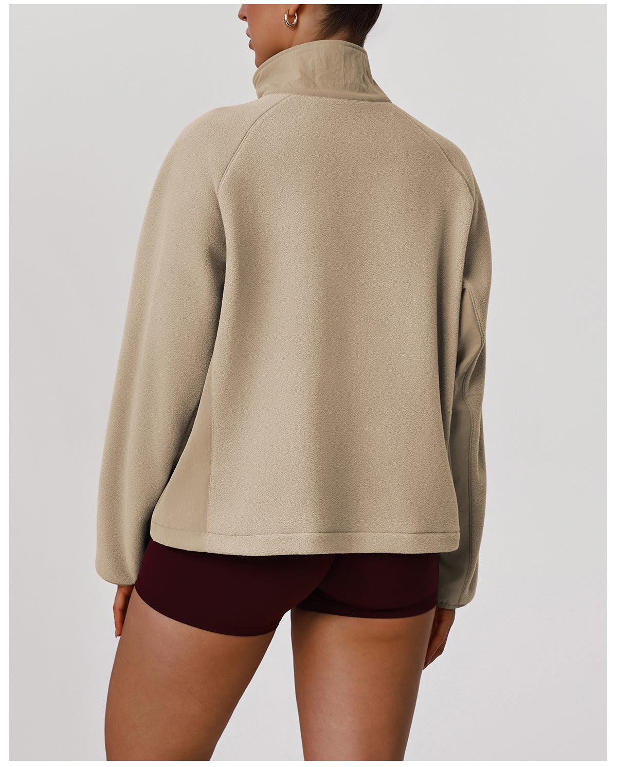 Arrival Warm Loose Polar Fleece Casual Coat Women Autumn Winter Thickening Stand Collar Cardigan Sports Sweater Coat