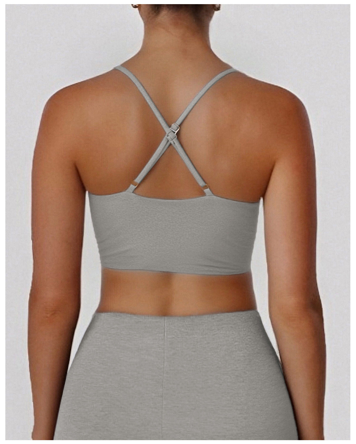 Workout Exercise Underwear Naked Women Sense Hollow Out Cutout out Spaghetti Strap Shockproof Push up Beauty Back Running Yoga Bra