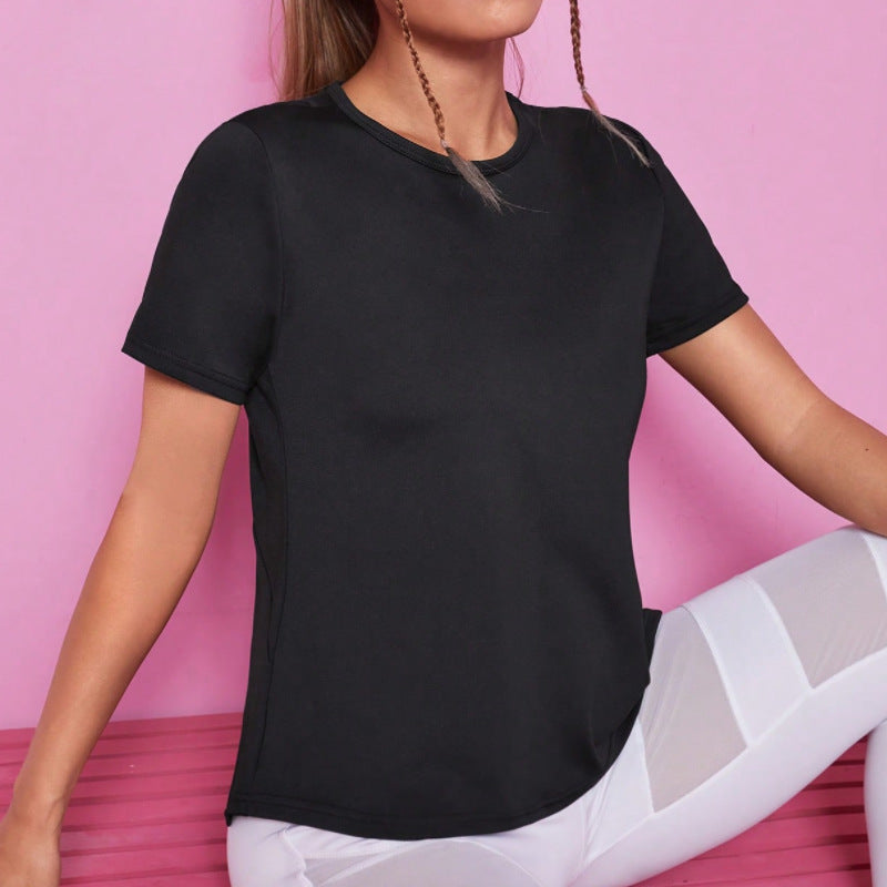 Yoga Jacket Women Loose Breathable Running T Shirt Mesh Beauty Back Training Workout Clothes Quick Drying Sports Blouse Short Sleeve