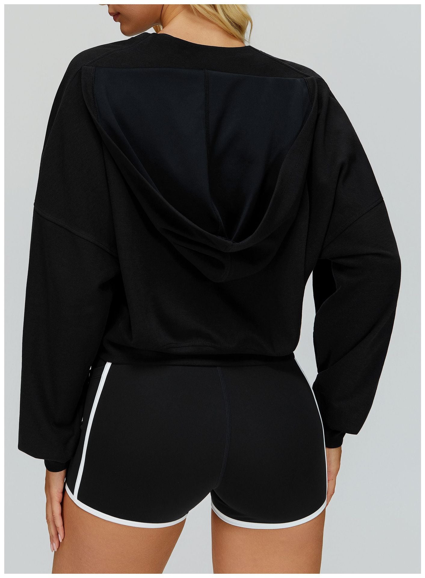 Hooded Sweater Warm Windproof Casual Loose Sports Sweater Outdoor Mountaineering Running Exercise Coat