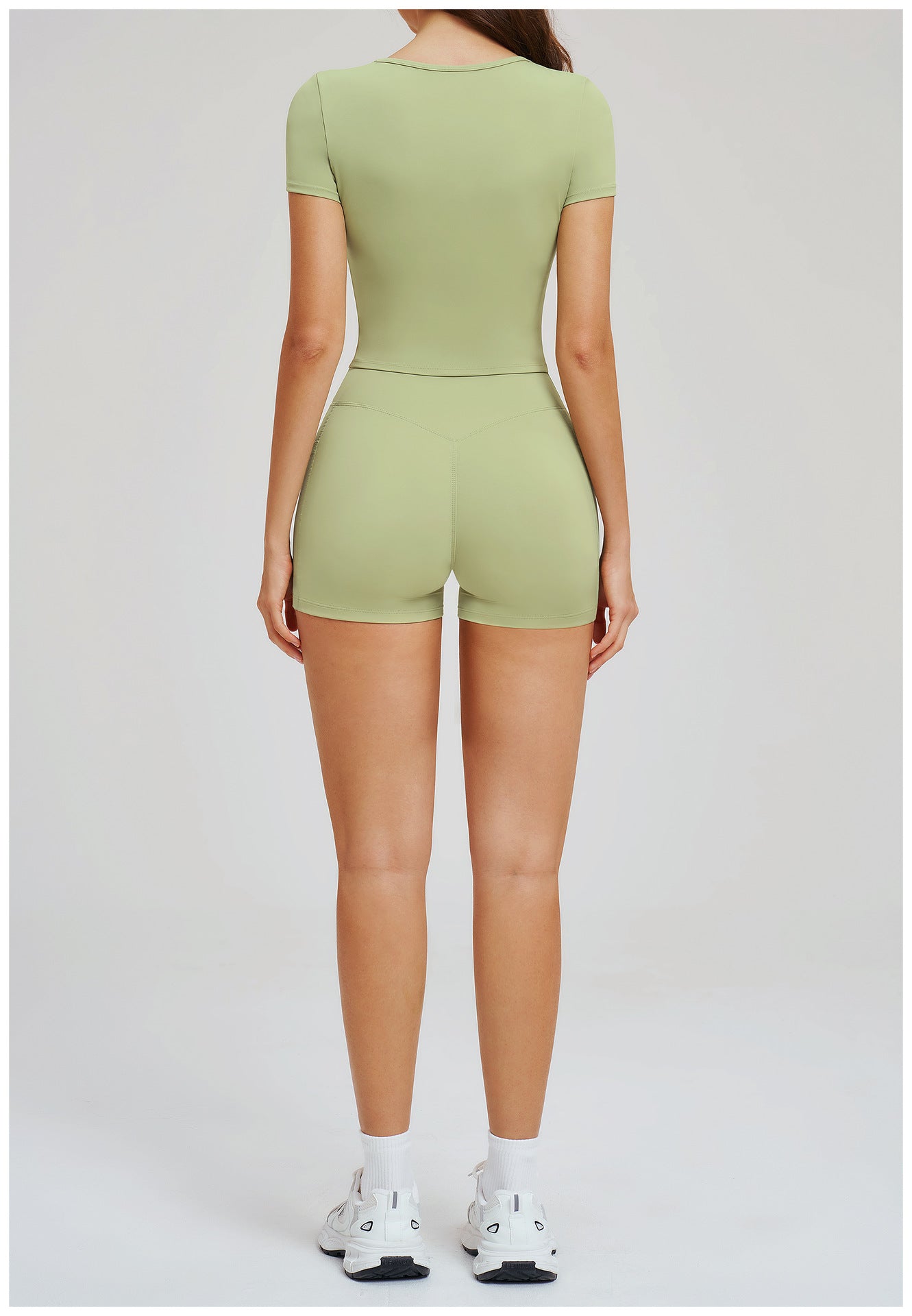Spring Nude Feel Sports Skinny Casual Yoga Outdoor Running Sports Set
