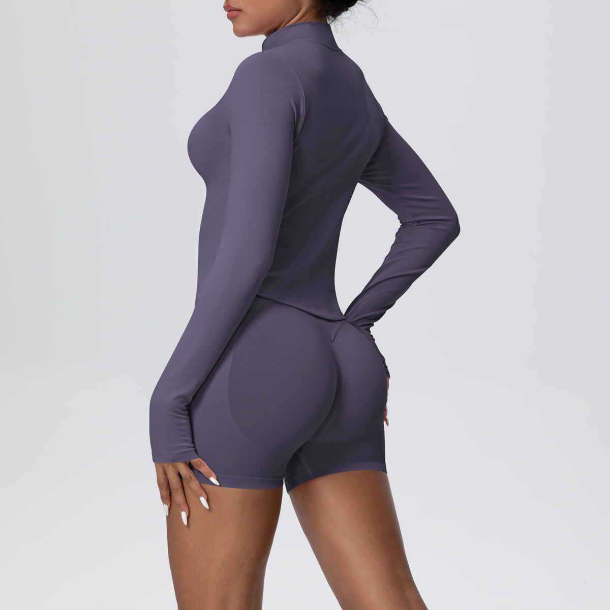 Sports Casual Yoga Clothes Knitted Long Sleeved Zipper Jacket Sports Vest Shorts Fitness Clothes Three Piece Set for Women