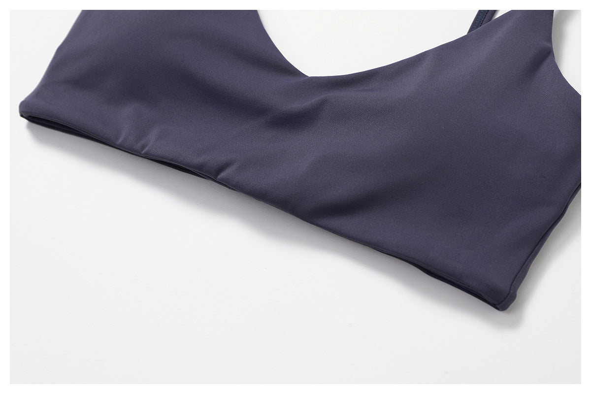 Sollinarry Sustainable Recycled Quick Drying Tight Back Yoga Bra Outer Wear Running Exercise Underwear Fitness Vest Top