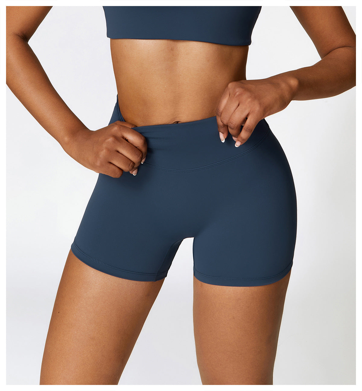 Brushed Tight Yoga Shorts Women High Waist Belly Contracting Fitness Pants Hip Lifting Running Exercise Shorts