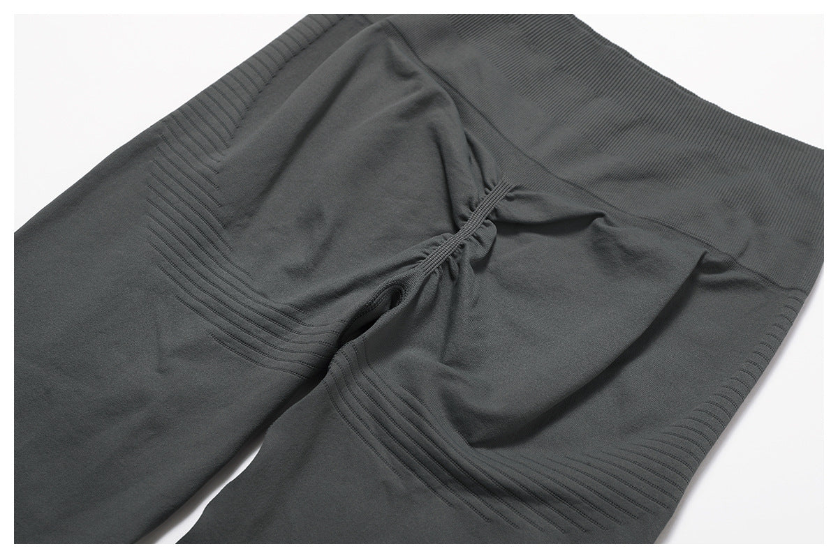 Sollinarry Tight High Waist Hip Raise Yoga Pants Thread Waist Belly Contracting Fitness Pants Women Outer Wear Running Workout Pants