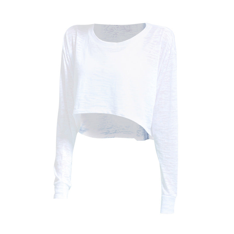 Sports Top Women Autumn Long Sleeve Loose T-shirt Running Yoga Clothes Workout Clothes Quick Drying Clothes Blouse