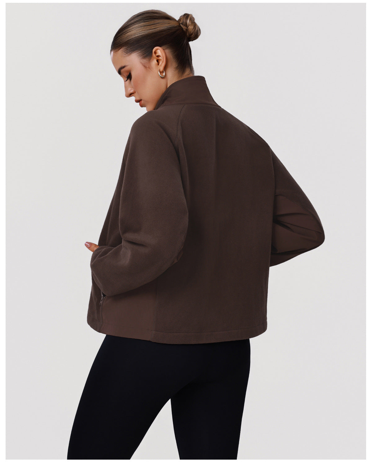 Arrival Warm Loose Polar Fleece Casual Coat Women Autumn Winter Thickening Stand Collar Cardigan Sports Sweater Coat