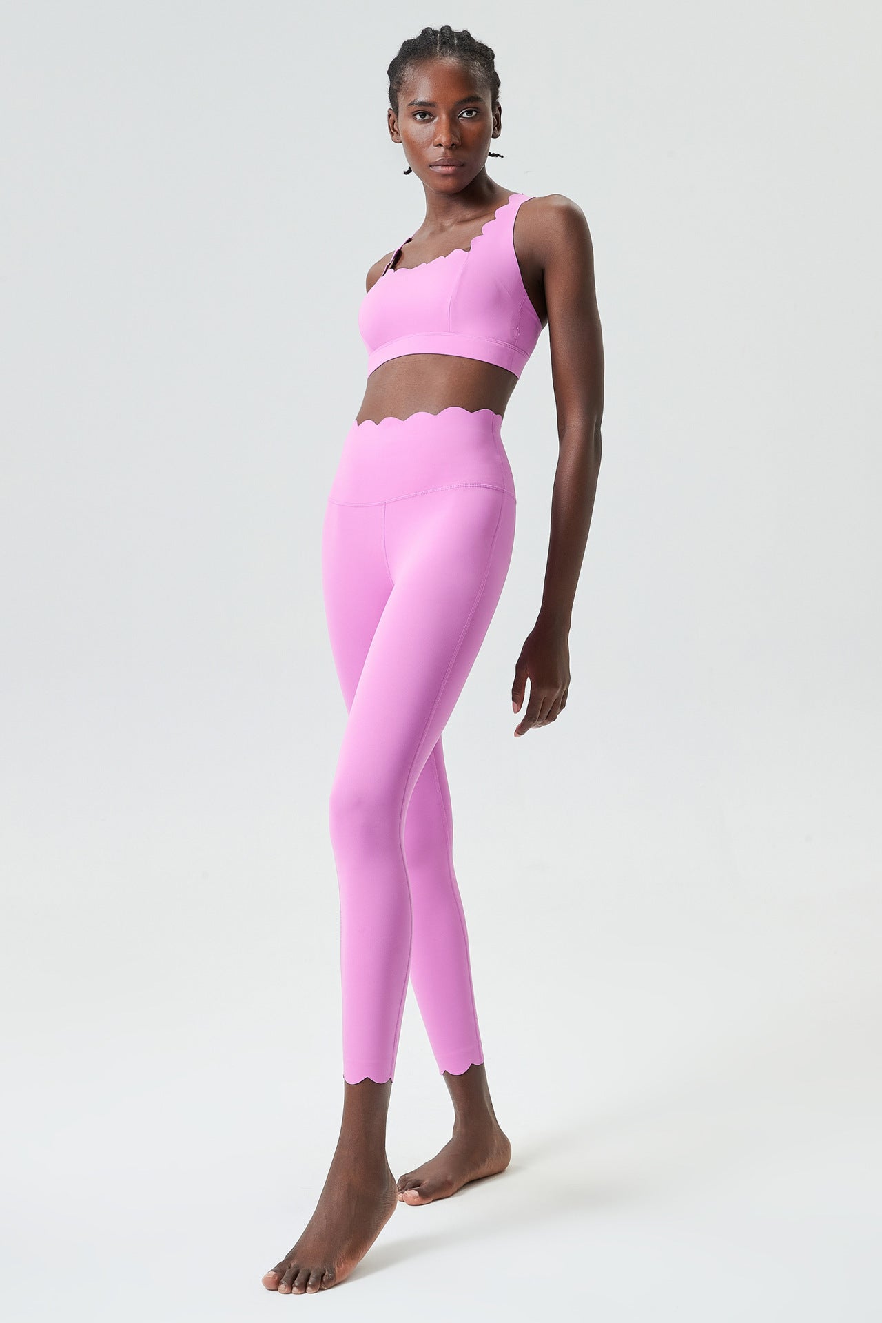 Small Wave Yoga Suit Suit Women Tight Fit Sports Fitness Suit Two Piece Quick Dry Suit