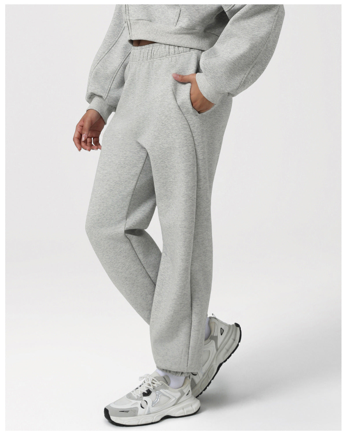 Sports Straight Sweatpants Trend Casual Jogger Pants Loose Slimming Pocket Workout Ankle Length Pants