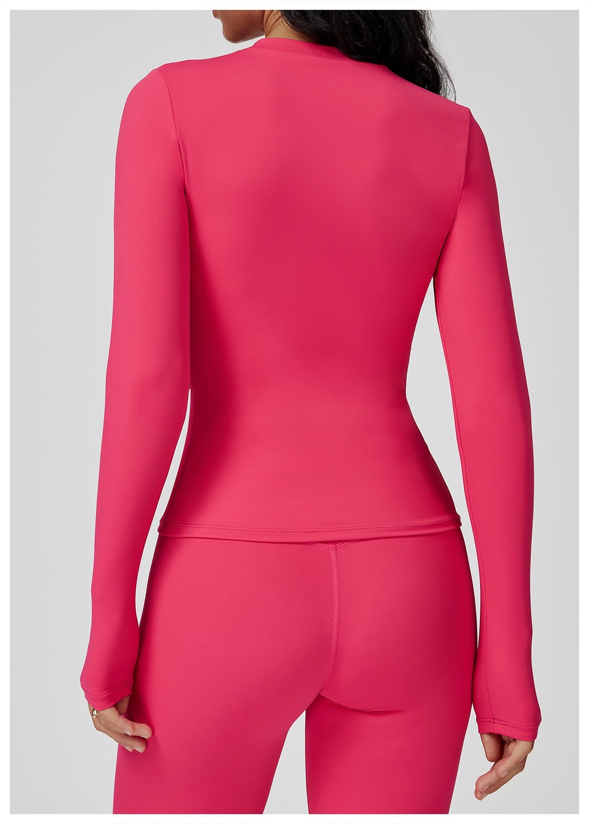 Sollinarry Brushed Long Sleeve Yoga Clothes round Neck Slim Fitness Clothes Outdoor Running Sport Long Sleeve T shirt
