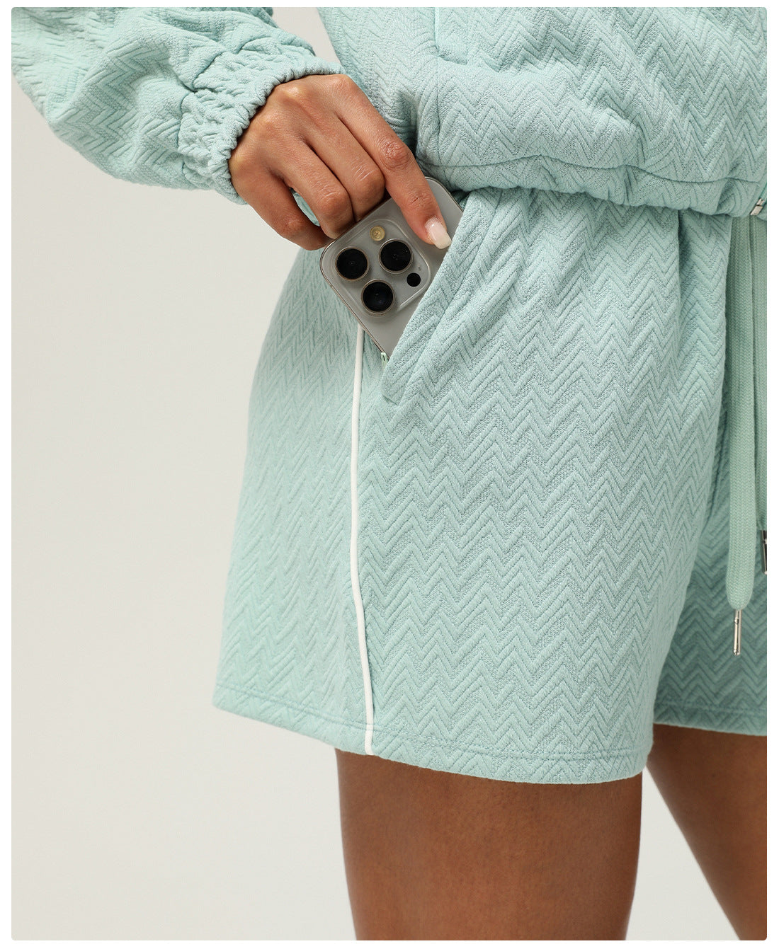 Sports Casual Shorts Pocket High Waist Yoga Shorts Women Drawstring Outdoor Running Shorts