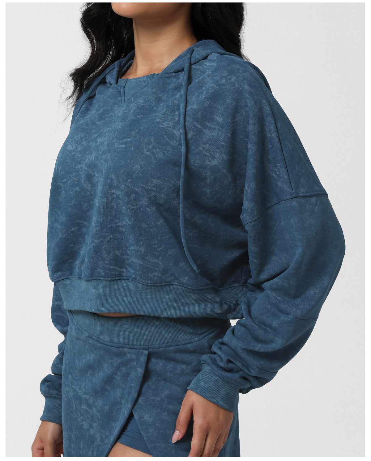 Fried Color Printed Casual Long Sleeved Pullover Sports Sweater Autumn Winter Loose Hooded Thickened Jacket Yoga Clothes Women