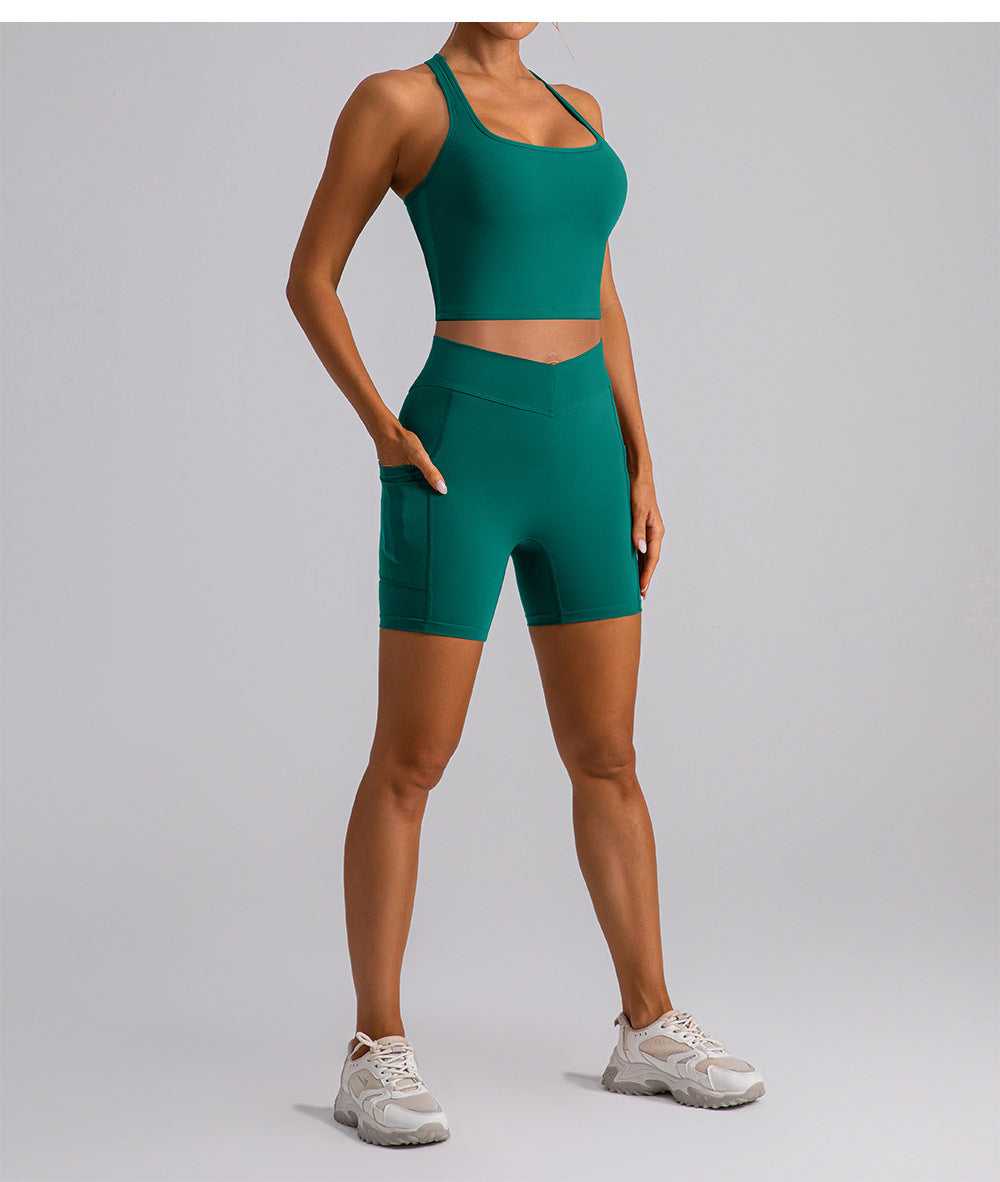 Autumn Winter Brushed Beauty Back Yoga Vest Quick Drying Dance Workout Top Outerwear Running Exercise Vest Women
