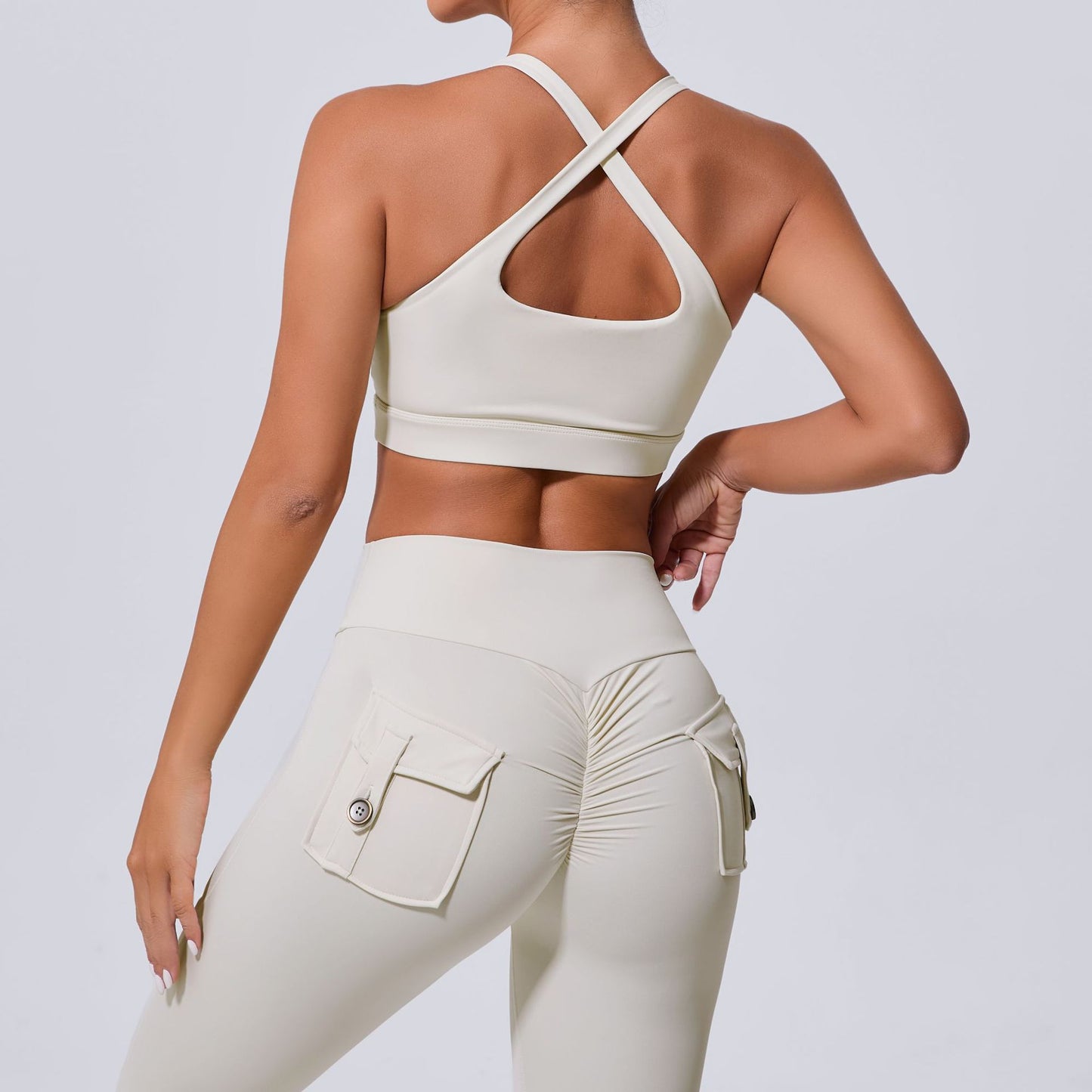 Hollow Out Cutout Beauty Back Tight Yoga Vest Sports Underwear Shockproof Top Pilates Running Outdoors Workout Clothes